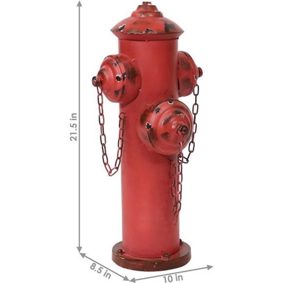 21.5-Inch Fire Hydrant Metal Garden Accent Dog Pee Post for Potty Training - Picture 3 of 7